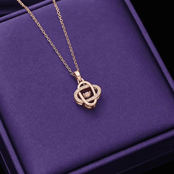 Celestial Orbit Crystal Pendant Necklace -Waterproof and Anti-Tarnish