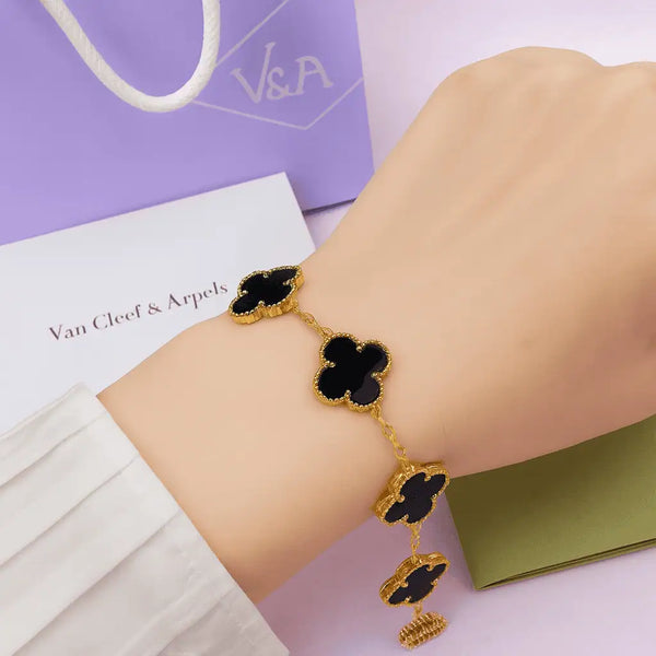 Lucky Charm Black Clover Bracelet