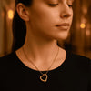 Open-Heart Pendant Necklace -Waterproof and Anti-Tarnish