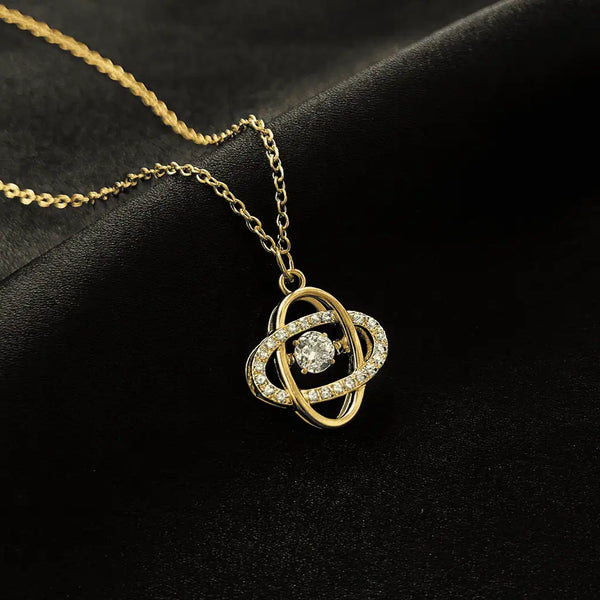Celestial Orbit Crystal Pendant Necklace -Waterproof and Anti-Tarnish