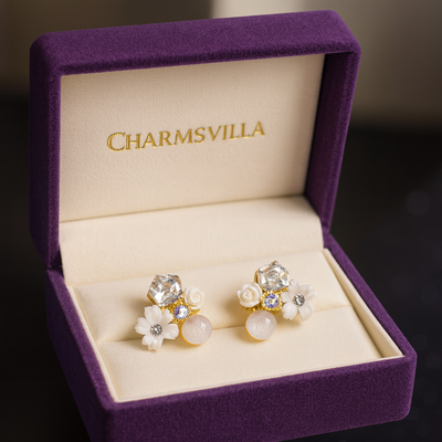 Ivory Garden Glow Studs