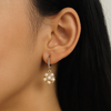 Pearl Cluster Drop Earrings