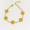 Golden Charm Clover Bracelet