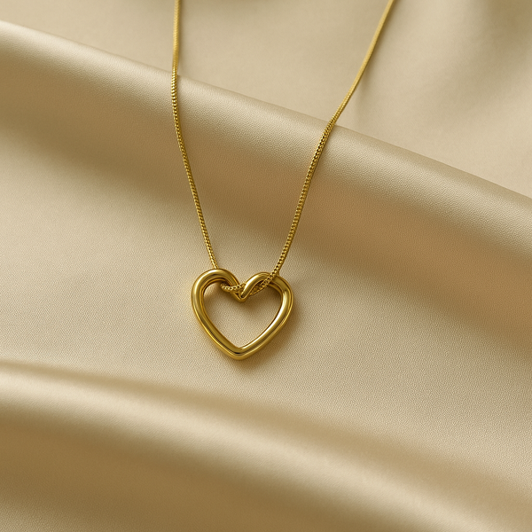 Trendy Open Heart Chain & pendant – Waterproof and Anti-Tarnish
