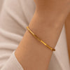 Golden Bamboo Textured Bangle
