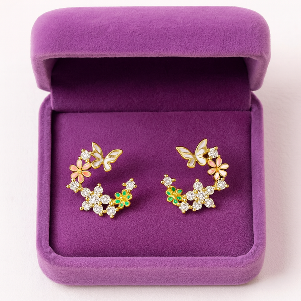 Mini Flutter Bloom Stud Earrings