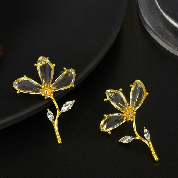 Crystal Petals Bloom Earrings