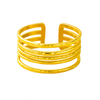 Textured Multi-Layered Gold Ring